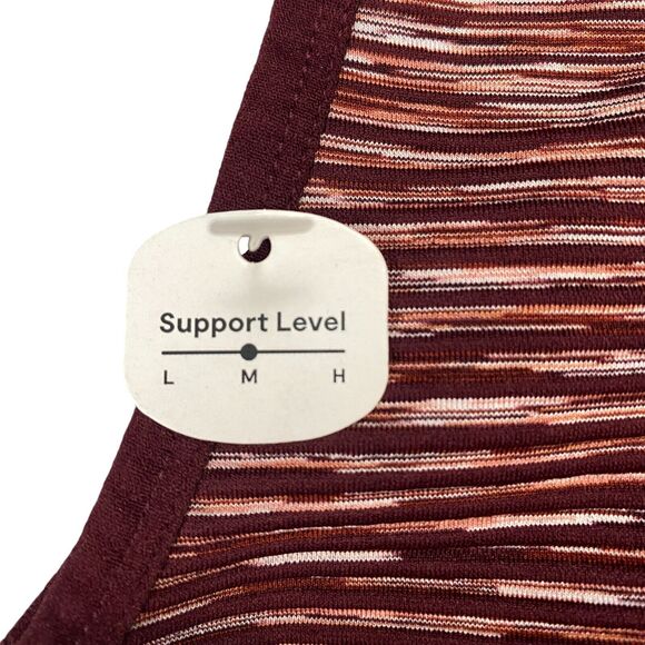 Xersion Crop Top Womens 2XL Burgundy Space Dye Quick Dry Sleeveless Sportswear - Picture 6 of 10